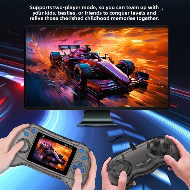 Cross-border New Q8 Handheld Game Console Retro Nostalgic Mini 800-game Arcade Two-player Battles 8-bit OS Color Display Perfect
