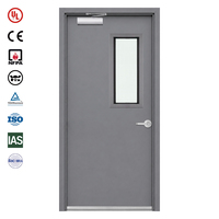 Porte coupe-feu UL 10C en tôle d'acier galvanisé, résistance au feu 30 minutes, pour portes de compartiments anti-incendie commerciaux extérieurs avec cadre en acier