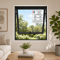 Fenêtre suspendue extérieure double couche en alliage d'aluminium insonorisée Changyi Hurricane Impact Villa