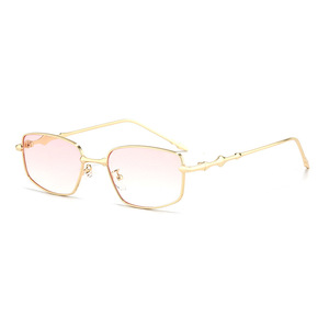 Fashionable New Men's and Women's Outdoor Travel Anti-Blue Metal Square Sunscreen <b>Sunglasses</b> - Product Image 3