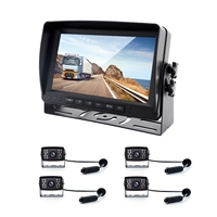 PWAS moule privé 7 pouces AI BSD spot aveugle détection de véhicule humain Quad view Monitor DVR 2MP caméras AI BSD Kit