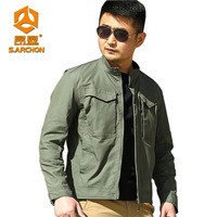 Sarchon hommes printemps automne imperméable tactique veste coupe-vent multi-poches randonnée en plein air