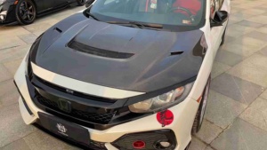 ฝากระโปรงหน้าคาร์บอนไฟเบอร์คุณภาพสูง สไตล์ VS สำหรับ Honda <span class=keywords><strong>Civic</strong></span> SI Type R รุ่นที่ 10 FK7 FK8 ปี 2017+ และ X ปี 2016 <span class=keywords><strong>2020</strong></span> - Product Image 6