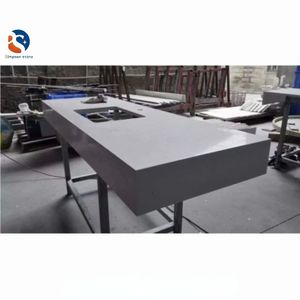 Encimera de piedra de cuarzo blanco encimera de barra de cocina - Product Image 2