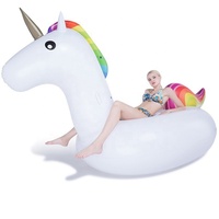 Flotteur de piscine gonflable licorne personnalisé en usine, à monter soi-même, pour fête de piscine, décoration de radeau, jouets aquatiques pour enfants et adultes