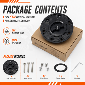 Bouchon de réservoir de carburant à dégagement rapide en alliage d'aluminium CNC pour moto de course <span class=keywords><strong>KTM</strong></span> Duke <span class=keywords><strong>125</strong></span> 200 <span class=keywords><strong>RC</strong></span> <span class=keywords><strong>125</strong></span> 200 390 - Product Image 4