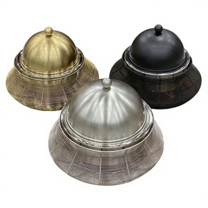 Calentadores de Comida Metálicos con Acabado Dorado, Negro y Plateado, Suministros para Hoteles y Restaurantes, Diseño Moderno, Olla Caliente Metálica - Product Image 1