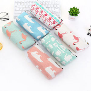 Estuche para Lápices de Algodón, Bolsa de Cosméticos Multifuncional de Lona Lavable, Estuche para Lápices con Cremallera Personalizada - Product Image 1