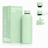 Bouteille sport isotherme à double paroi en acier inoxydable 18/8 de qualité supérieure, sans BPA, avec logo personnalisé, réutilisable, cadeau d'entreprise
