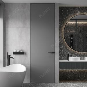 Precio más bajo Interior de madera sin marco Puerta interior silenciosa Puertas de madera maciza invisibles secretas sin marco para <span class=keywords><strong>mi</strong></span> casa - Product Image 3