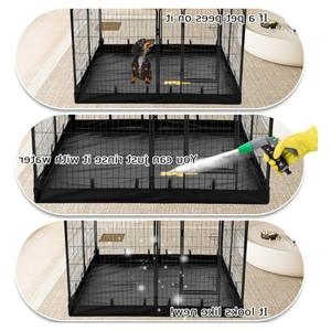 Tapis de cage pour animaux de compagnie, tissu Oxford 600D, noir, rectangulaire, imperméable, facile à nettoyer, pour enclos pour chiens, pour cage à animaux - Product Image 1