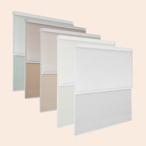 ستائر كهربائية مدمجة بالجملة مع محركين وبطارية ليثيوم داخلية، ستائر تعتيم على شكل خلية النحل - Product Image 4