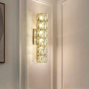 Luce da <span class=keywords><strong>parete</strong></span> di cristallo di lusso per <span class=keywords><strong>soggiorno</strong></span> con luce da <span class=keywords><strong>parete</strong></span> da appendere a <span class=keywords><strong>parete</strong></span> lampada da letto lampada da comodino hotel corridoio scala lampade a LED - Product Image 2