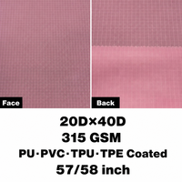 Tissu 100 % nylon tissé résistant aux déchirures, imperméable et coupe-vent, poids moyen 315 g/m² pour sacs et tentes d'extérieur pour filles