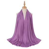 Écharpe en jersey grande taille de haute qualité très vendue Hijab extensible Foulards pour la tête simples Vente en gros Hijab en jersey tchador pour femmes en coton