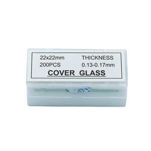 Temizle numune kesit temizle cam 22X22 Mm biyoloji kare laboratuvar slayt kapak mikroskop - Product Image 1