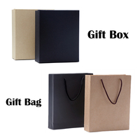 Boîte d'emballage en papier kraft brun écologique avec logo personnalisé, couvercle et base, boîte cadeau avec fenêtre en PVC transparent et sac en papier