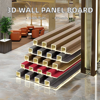 Panneau mural 3D imperméable Revêtement extérieur en fibre de ciment avec grain de bois Revêtement mural WPC pour applications hôtelières
