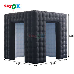 Sayok 휴대용 파티 텐트 블랙 풍선 포토 부스 큐브 <span class=keywords><strong>LED</strong></span>와 풍선 사진 부스 인클로저 - Product Image 4