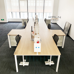 2025 nóng bán đồ nội thất hiện đại Bàn nhân viên bốn chỗ ngồi Máy Trạm văn phòng điều hành bàn - Product Image 3