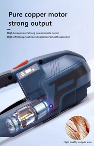 Presse à balles électrique portative automatique HIPAC V2 portant une machine de cerclage en plastique PP à haute productivité pour les produits chimiques alimentaires - Product Image 2