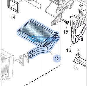 Phụ tùng xe tải xe tải nóng bể nước nhỏ P450 G500 trao đổi nhiệt 2301598 - Product Image 5