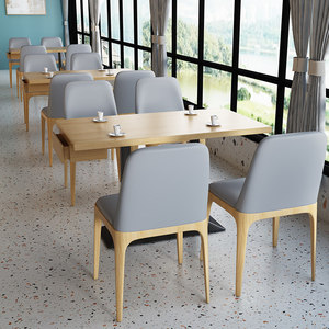 Tables et chaises en cuir pour <span class=keywords><strong>restaurant</strong></span>, design moderne en bois, style rétro, pour bar, café, ou projet commercial - Product Image 5