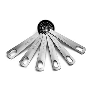 <span class=keywords><strong>Breal</strong></span>-Tazas de medición de acero inoxidable, juego de cucharas de medición para cocina, 6 piezas - Product Image 4