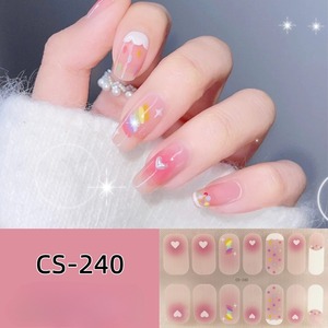 Autocollants <span class=keywords><strong>pour</strong></span> ongles en gel sans durcissement, imperméables, longue durée, 3D, couverture complète, patchs de <span class=keywords><strong>manucure</strong></span> amovibles <span class=keywords><strong>pour</strong></span> femmes - Product Image 4