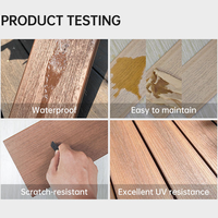 Planches de terrasse en composite bois-plastique (WPC) carrées, co-extrudées simple face, résistantes à la pression, antidérapantes, anti-humidité, pour extérieur et villas