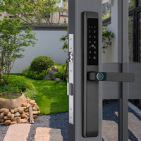Serrure intelligente Tuya personnalisée, étanche, pour extérieur, avec lecteur d'empreintes digitales, pour portes étroites en aluminium, portes en bois, portes coulissantes en verre, serrure de porte en aluminium