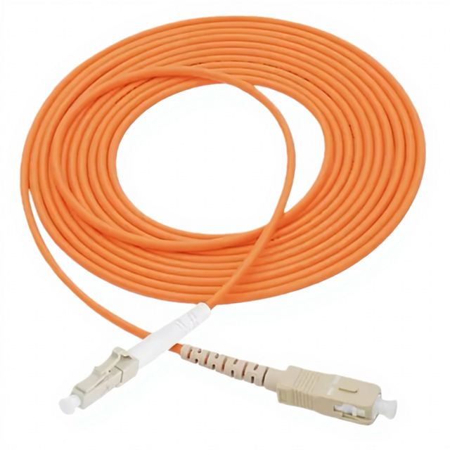 Premium OM1 62.5/125 Simplex LC to SC Fiber Optic Cable | Orange OFNR Cable for Indoor Network Cabling