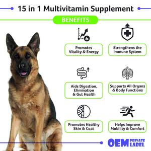 50 в 1, поливитамины, мягкие жевательные для собак, здоровая кожа, кожа, подвижность тазобедренного сустава, иммунная система, пробиотики, пищевая добавка для домашних животных - Product Image 3