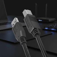 Kabel Printer USB3.0 Shielded Male to Male, Kabel Transfer Data Koneksi Printer USB, Kabel Jalinan Tembaga Murni PVC TPE