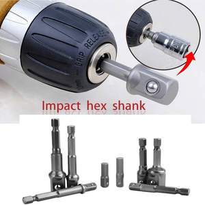 Image Hex Shank To Square <b>Adapter</b> <b>Socket</b> <b>Drill</b> Connector Extended Power Wrench <b>Adapter</b> HSS Metal - Product Image 3