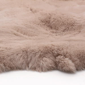 מותאם אישית צבע יוקרה סופר רך חם פלאפי אמיתי ארנב פרווה רול שמיכת עבור מודרני סלון ספה - Product Image 3