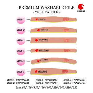 Factory Free Sample Waterproof Emery Files Straight Colorful PS Board Nail Files
