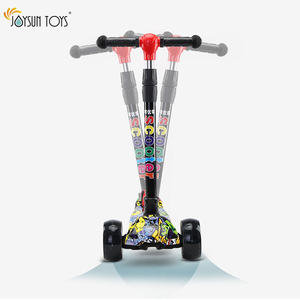 Skuter portabel latihan keseimbangan anak-anak, roda <span class=keywords><strong>3</strong></span> menyala dalam gelap gaya grafiti plastik 5 hingga 7 tahun - Product Image 6