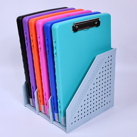 Boîte de rangement pour porte-documents robuste A4 personnalisé Presse-papiers de rangement rechargeable en plastique avec porte-stylo