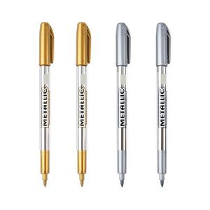 Marcadores de Pintura Metálica en Colores Oro y Plata, Marcador Permanente Personalizado con Ancho de Escritura de 0.7 mm a 4 mm para Pintar Cerámica y Vidrio - Product Image 2