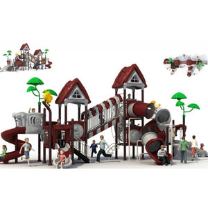 Casa de Juegos Infantil para Jardín, Tipo <span class=keywords><strong>Castillo</strong></span>, con Doble Tobogán de Plástico, Precio de Fábrica Económico - Product Image 4