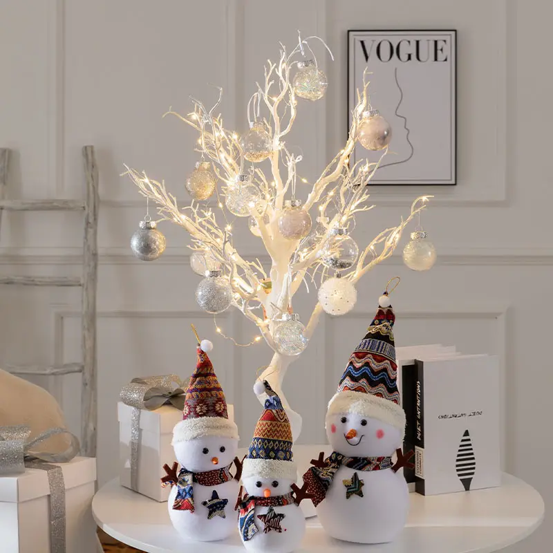 Lighted Christmas Birch Twig Tree Outdoor Decoration - Warm White LED Lights