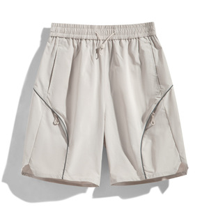 Pantalones Cortos Tácticos Marrones para Hombre con Cordón Lateral, Pantalones Casuales Holgados de Cinco Bolsillos para Hombre, Ropa Exterior de Longitud Media - Product Image 2
