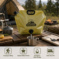 Sac de stockage d'eau pour le camping en plastique, directement de l'usine, avec robinet et grand bouchon à vis