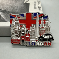 Nouveauté Personnalisée Aimants de Réfrigérateur Souvenirs Touristiques de Londres en Métal 3D de Haute Qualité Cadeau de Voyage de Londres Aimant de Frigo Vente en Gros