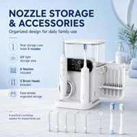 Hydropulseur buccal pour le nettoyage des dents et des gencives, soins dentaires, appareils orthodontiques, rechargeable USB, étanche IPX5, double kit, buse 360°, usage domestique