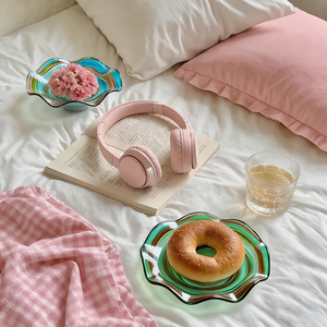 طبق زجاجي متعدد الألوان لتخزين الفواكه، تصميم فاخر غير منتظم الشكل، زينة لغرفة المعيشة والحفلات - Product Image 4