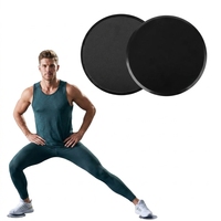 Paquete de 2 Discos Deslizantes de Ejercicio de Doble Cara de 18 cm, Duraderos, de ABS/EVA, para Entrenamientos de Core y Pilates
