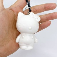 Vente flash : Porte-clés ours blanc Artcaft à faire soi-même pour la peinture fluide, ours fluide DIY, lapin mignon, ours spatial en vinyle, porte-clés