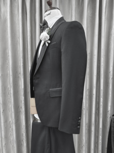 Di lusso fatto a mano monopetto da uomo si adatta a tre pezzi giacca gilet pantaloni da matrimonio Business formale stile europeo - Product Image 4